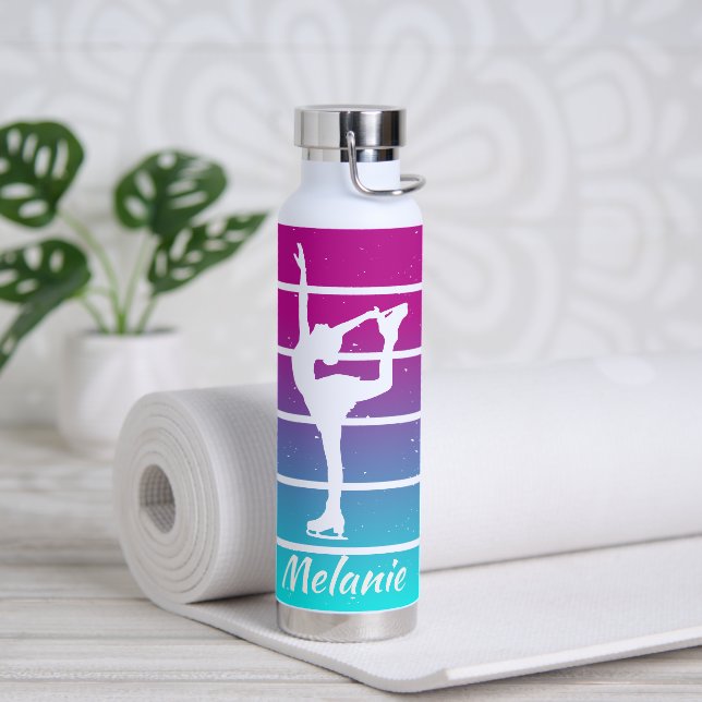 Figure Skating Girl customise name Water Bottle (Yoga)