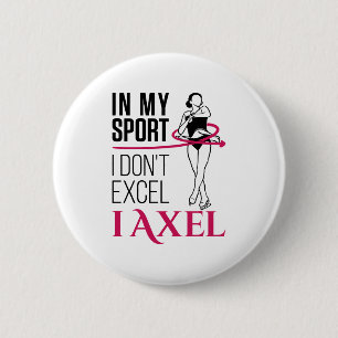 Figure Skating Girls Axel Pun 6 Cm Round Badge