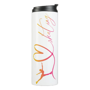 figure skating girls  "I love skating" Thermal Tumbler
