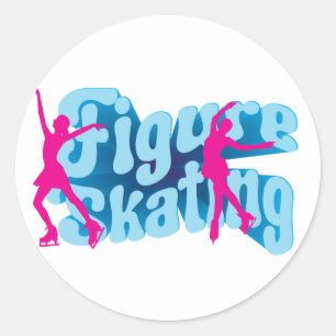 "Figure Skating" ice figure skating Classic Round Sticker