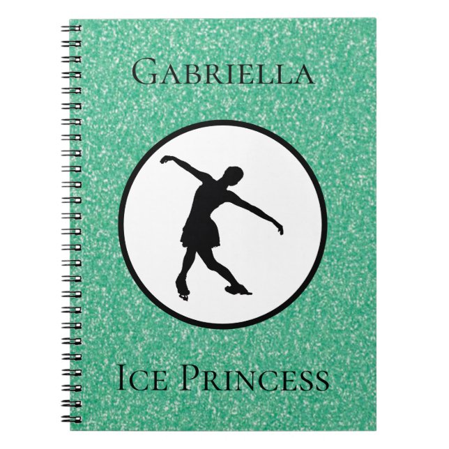 Figure Skating "Ice Princess" Custom Notebook (Front)