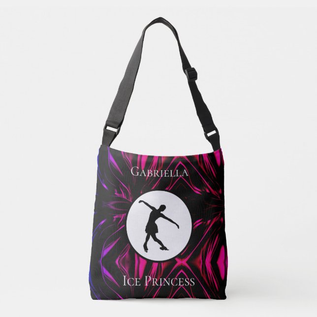 Figure Skating "Ice Princess" Personalised Crossbody Bag (Front)