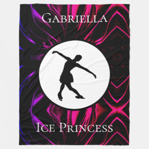 Figure Skating "Ice Princess" Personalised Fleece Blanket