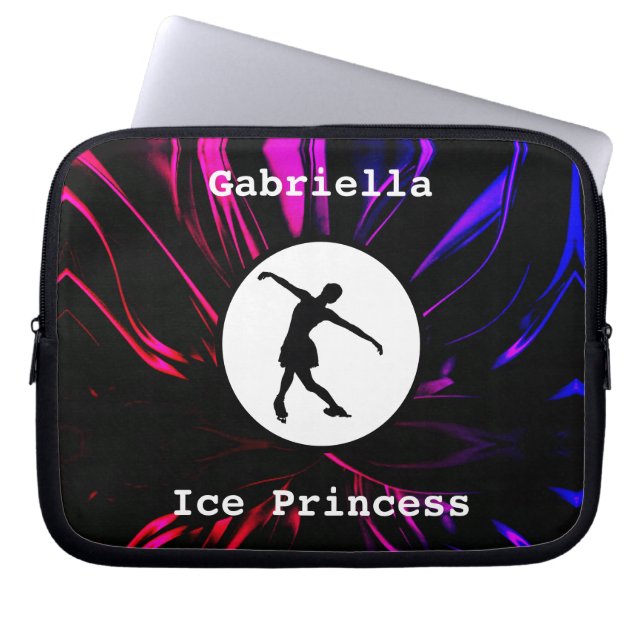 Figure Skating "Ice Princess" Personalised Laptop Sleeve (Front)