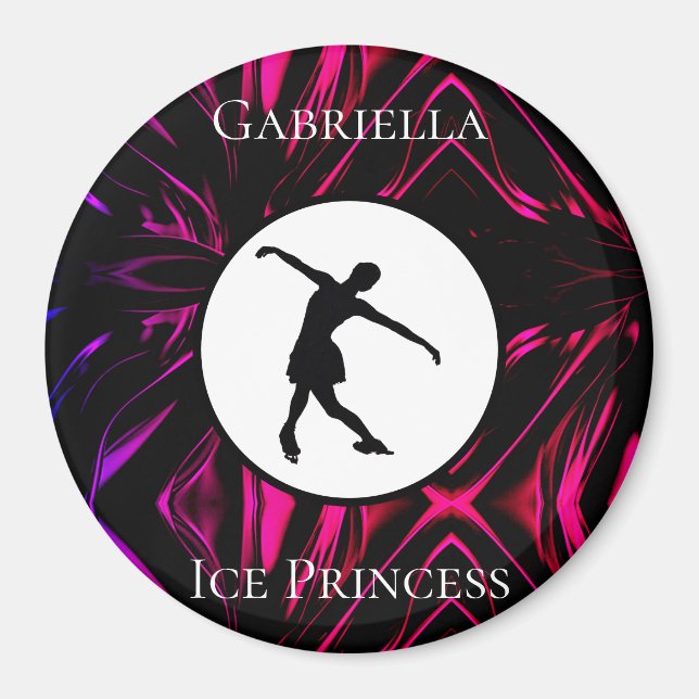 Figure Skating "Ice Princess" Personalised Magnet (Front)