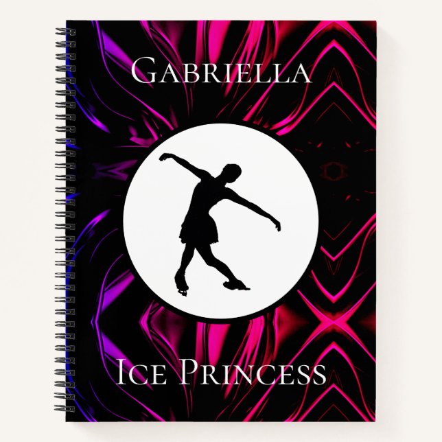 Figure Skating "Ice Princess" Personalised Notebook (Front)