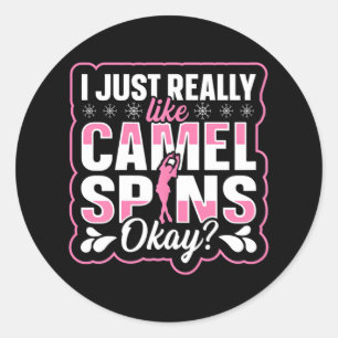 Figure skating ice skate Quote for a Figure Classic Round Sticker