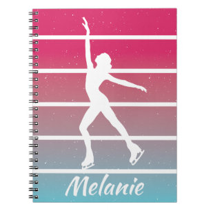 "Figure skating" ice skating custom name Notebook