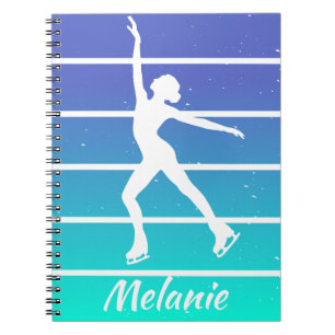 "Figure skating" ice skating custom name Notebook