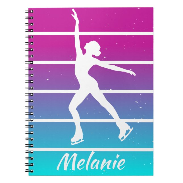 "Figure skating" ice skating custom name Notebook (Front)
