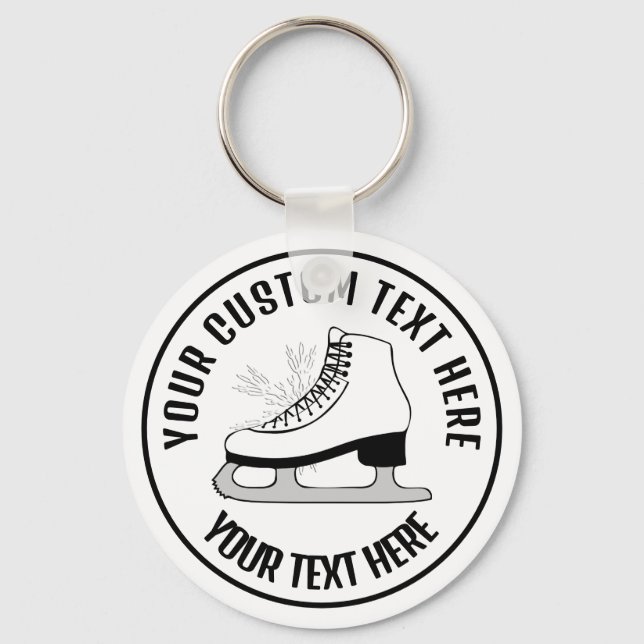 Figure Skating Ice Skating  Icon Custom Keychain (Front)