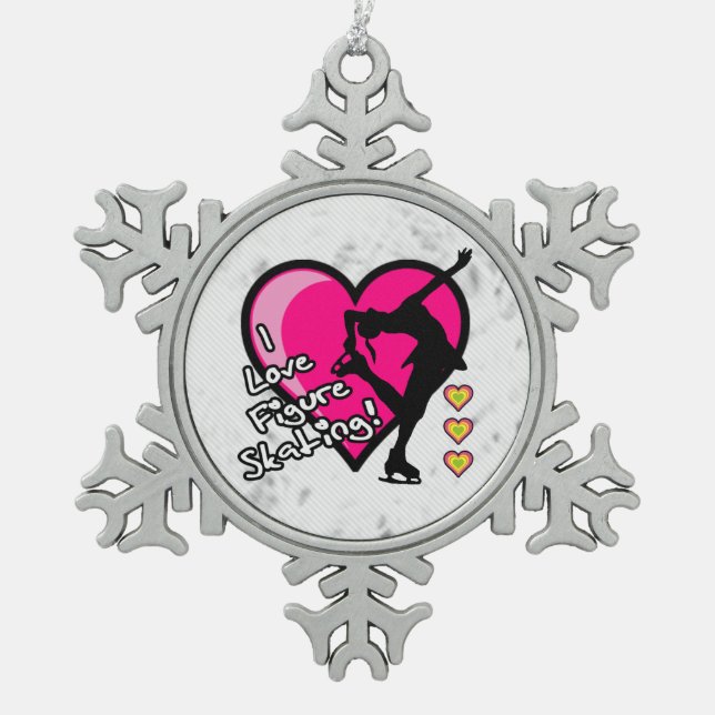 Figure Skating - Icy Snowflake Ornament (Front)