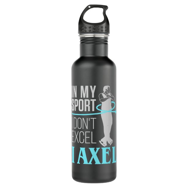 Figure Skating In My Sport I Axel Men Boys 710 Ml Water Bottle (Front)