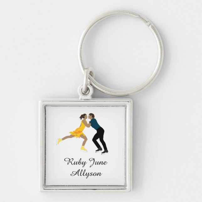 Figure Skating Key Ring (Front)
