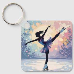 Figure skating key ring
