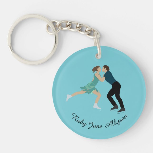 Figure Skating Key Ring (Front)