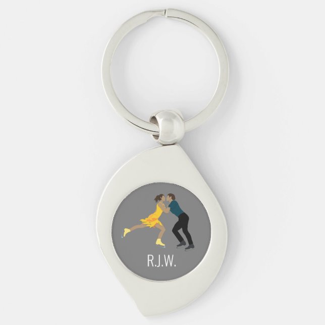 Figure Skating Key Ring (Front)
