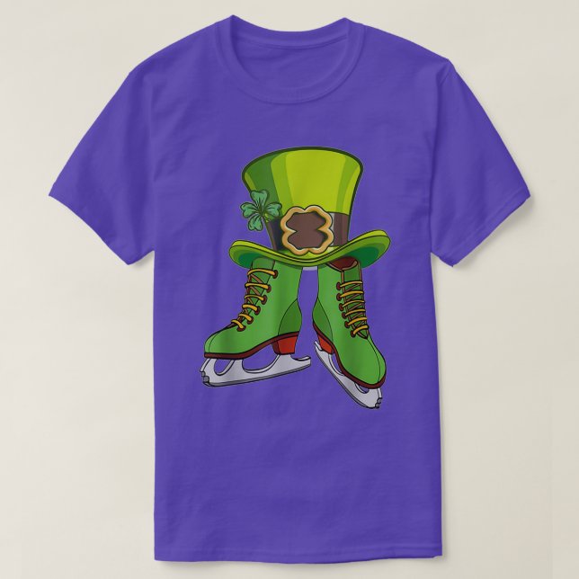 Figure Skating Leprechaun St Patricks Day T-Shirt (Design Front)