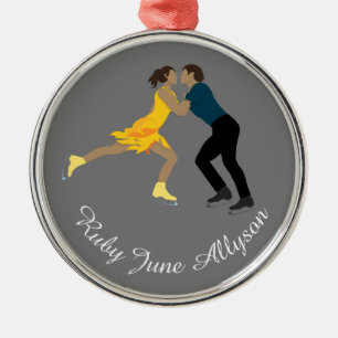Figure Skating Metal Tree Decoration
