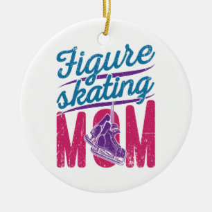 Figure Skating Mom Ice Skating Mother Mama Ceramic Tree Decoration