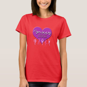 Figure Skating MOM Purple Heart (Black Sweatshirt) T-Shirt