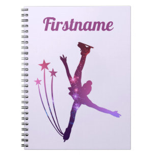 Figure skating Notebook - Purple Arabesque