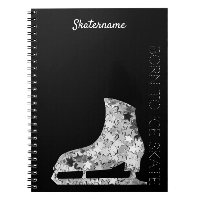 Figure skating notebook - silver star (Front)