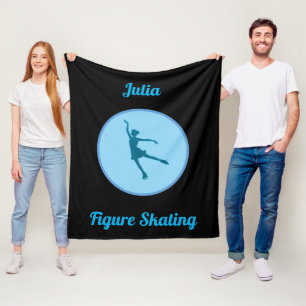 Figure Skating Personalised Fleece Blanket