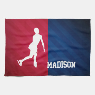 Figure Skating; Red, White, and Blue Tea Towel