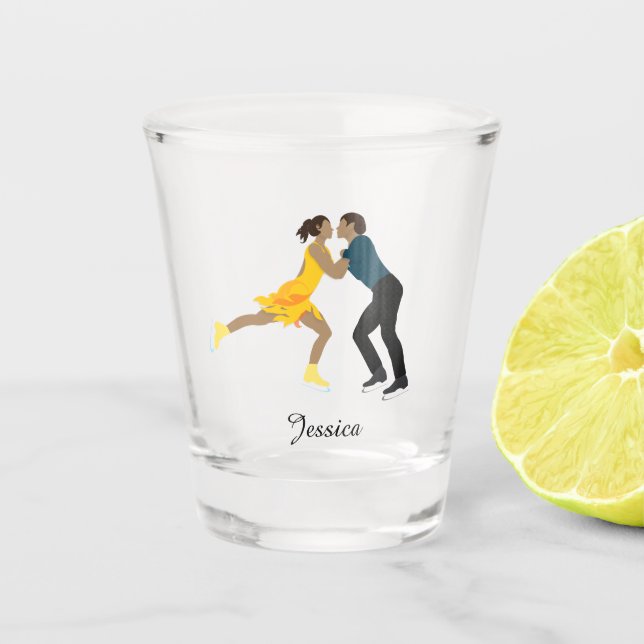 Figure Skating Shot Glass (Front)