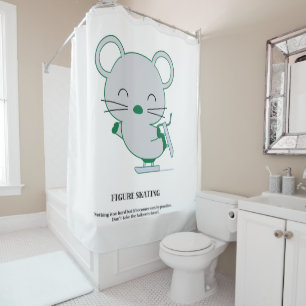 Figure skating shower curtain