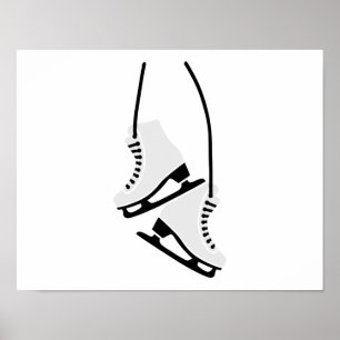 Figure skating skates poster