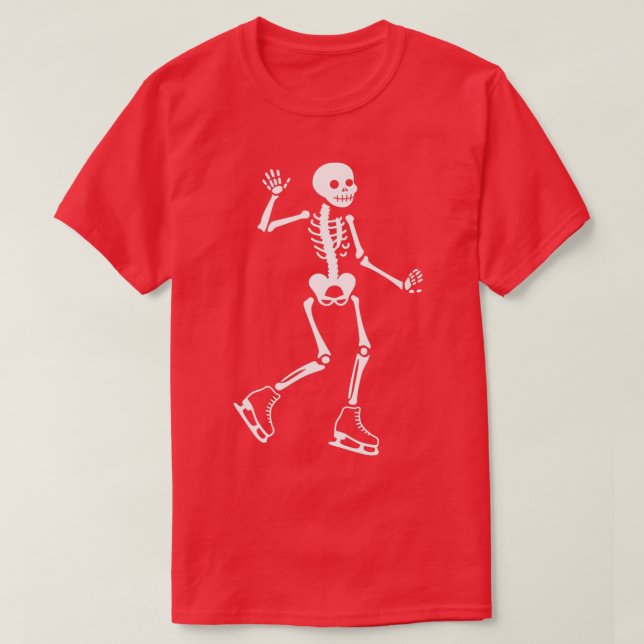 Figure Skating Skeleton T-Shirt (Design Front)