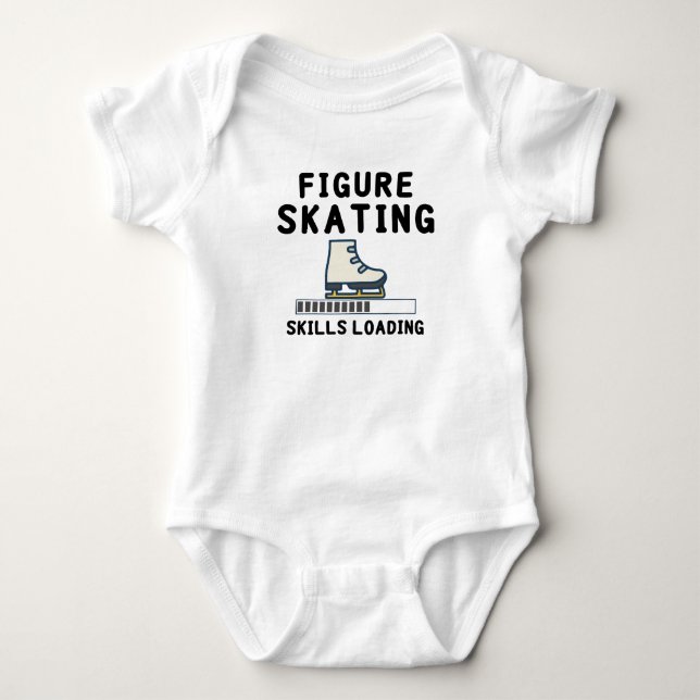 Figure Skating Skills Loading Figure Skater Baby Bodysuit (Front)