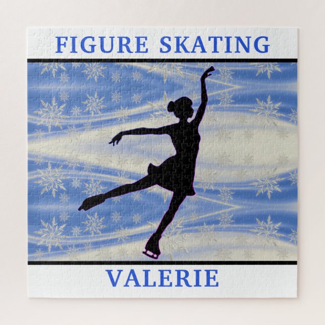Figure Skating Snowflake Puzzle (Vertical)