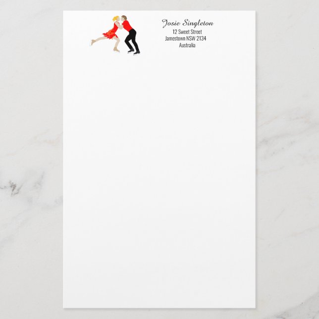 Figure Skating Stationery (Front)