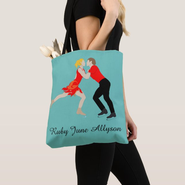 Figure Skating Tote Bag (Close Up)