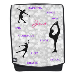 Figure Skating Typography Backpack