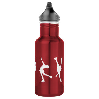 Figure Skating Water Bottle (18 oz), Red