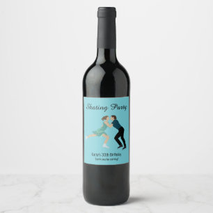Figure Skating Wine Label