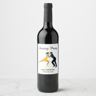 Figure Skating Wine Label