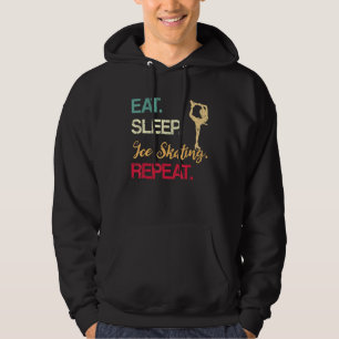 Figure Skating Winter Ice Skater Eat Sleep Skate R Hoodie