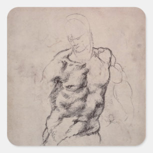 Figure Study 2 Square Sticker
