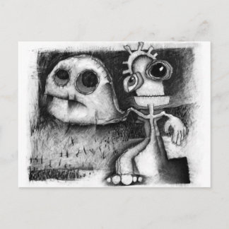 figure with appendages postcard