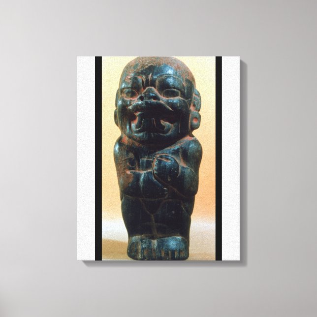 Figure with the head of a Jaguar Canvas Print (Front)