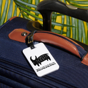 Figure with the image of a bull from the tribe luggage tag