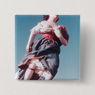 Figurehead from unknown sailing ship 15 cm square badge