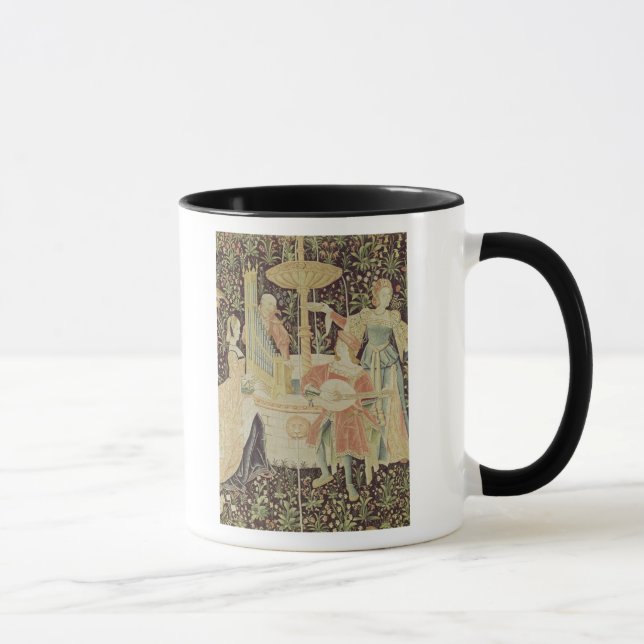 Figures around a fountain mug (Right)