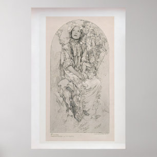 Figures Decoratives 8 by Alphonse Mucha Vintage Poster
