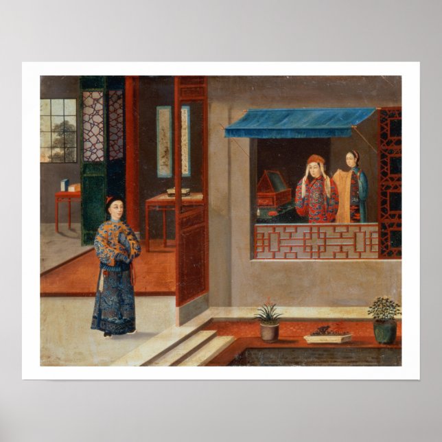 Figures in a dressing room interior poster (Front)